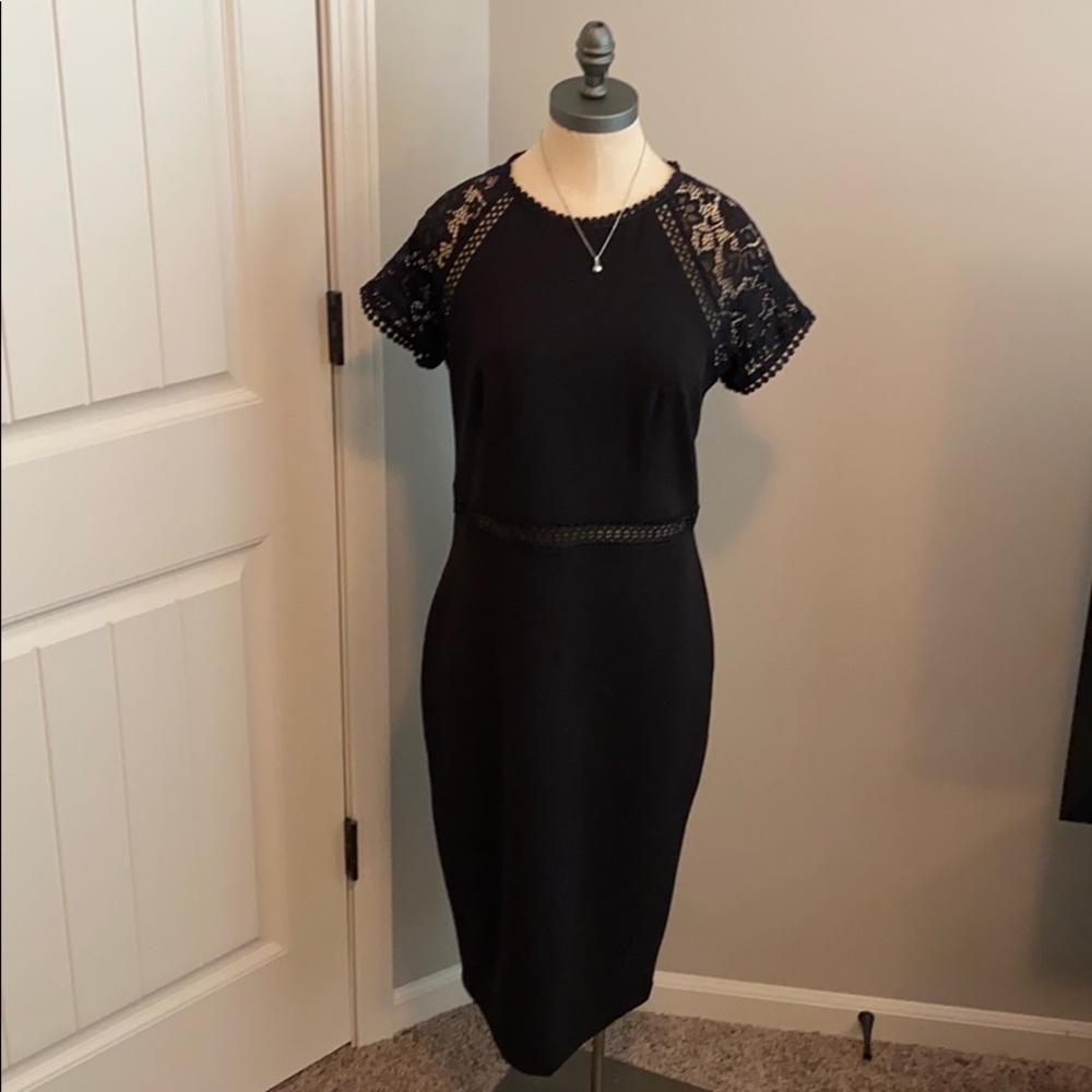 Size 10 Black Lace Dress 40 1/2 inseam